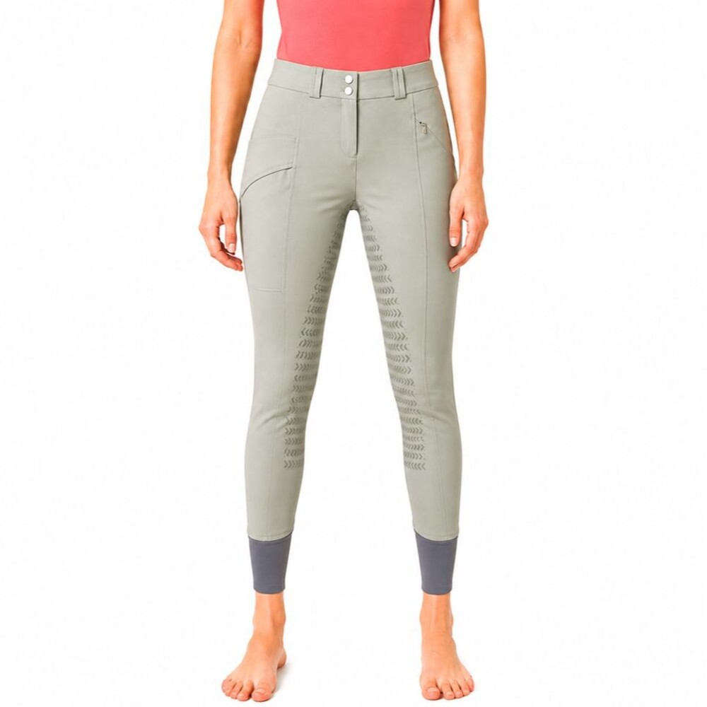 HR Farm Riding Breeches Womens 22 XS Silicon Full Seat Equestrian Pant Off-White
